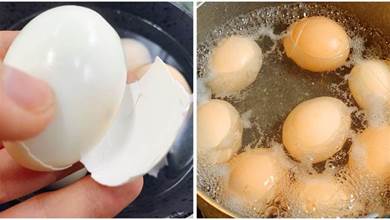 煮雞蛋時，多加2樣，蛋殼一碰就掉，蛋黃又香又嫩