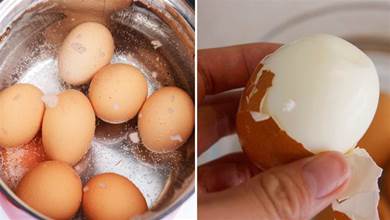 雞蛋粘皮不好剝殼，教你2個竅門，蛋殼一碰就掉，超乾淨
