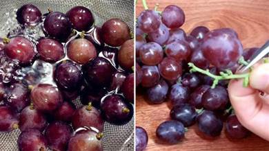 清水洗葡萄，和沒洗一樣髒，老果農教你一招，連葡萄皮也能吃