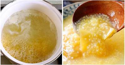 熬小米粥，最忌直接加水煮！學會4技巧，粥金黃香濃，黏稠米油厚