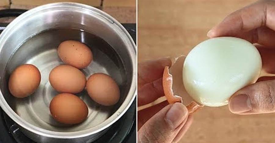 水煮蛋，總是粘殼不好剝，老師傅教你2個小竅門，雞蛋完整又光滑，單手就能剝！